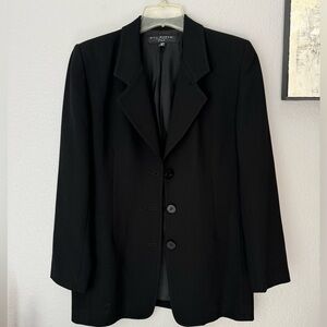 90’s Barneys Suit Bill Burns Black Year Round Wool Jacket S-4 & Skirt S-6 Suit